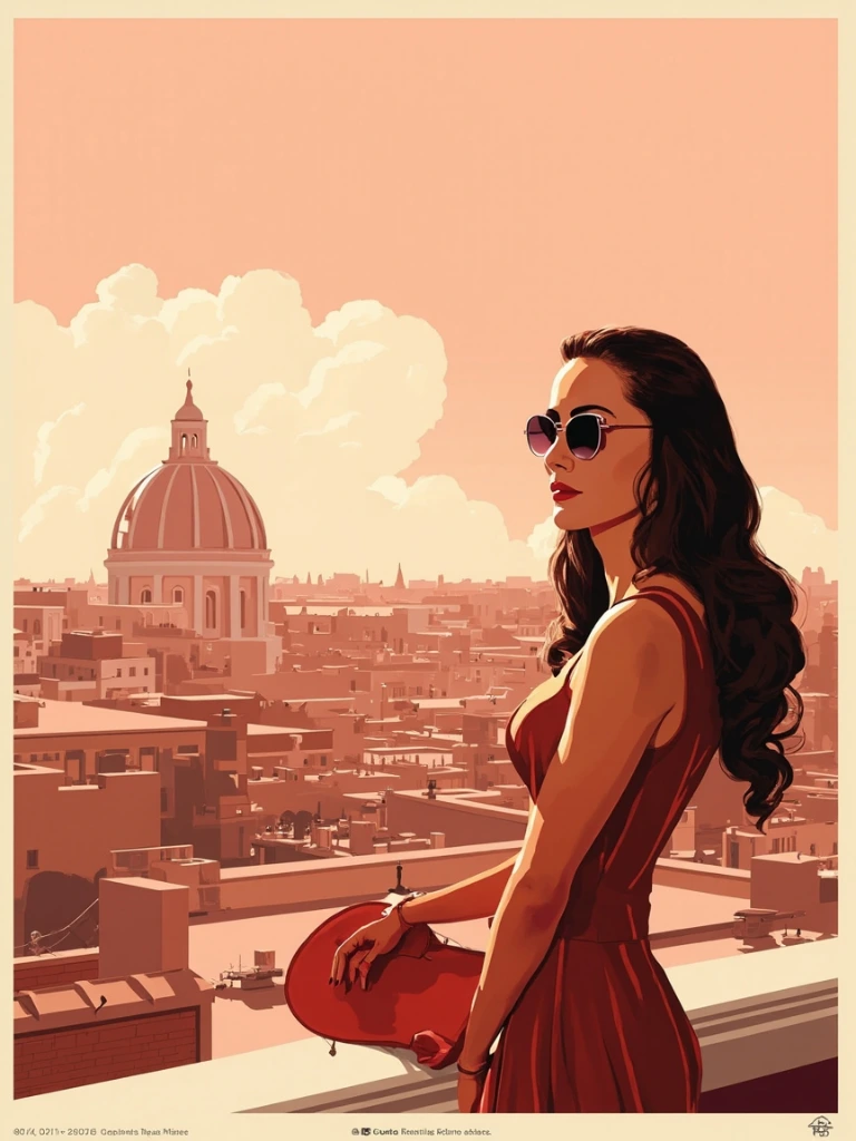A cinematic poster evoking the glamour of La Dolce Vita