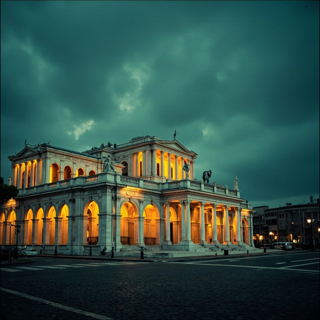 Palazzo della Civiltà Italiana in EUR under overcast sky